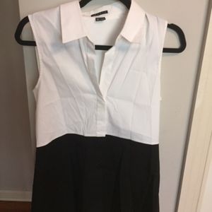 Theory black and white tunic Size M